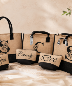 Alternative view of Jute Tote and Cosmetic Bag